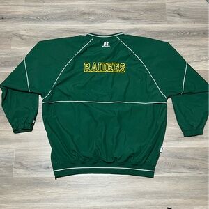 Russell Athletic XL Windbreaker Green Rawlinson Road Raiders Crewneck Sweatshirt